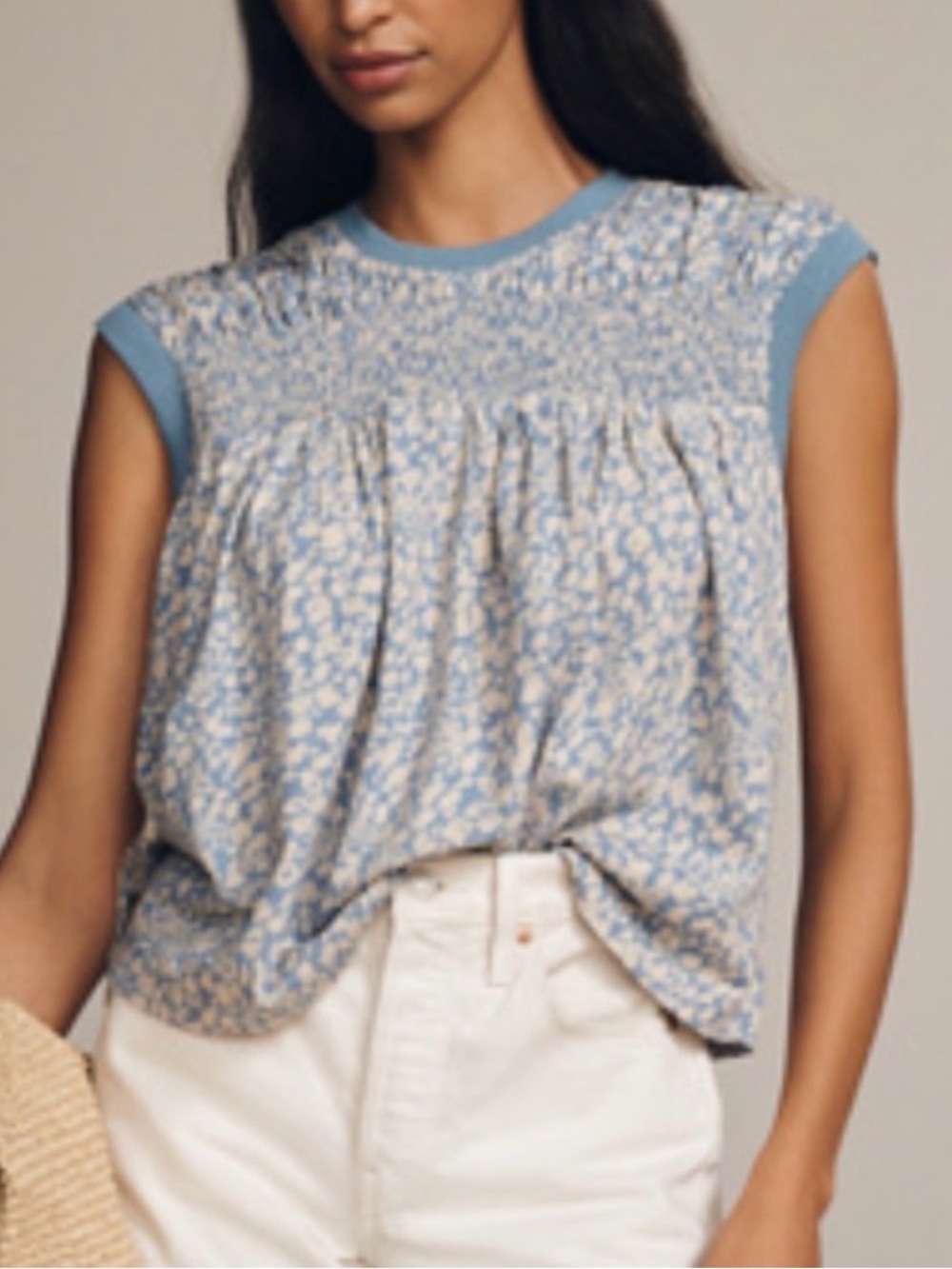 Brand New with tags Anthropologie Smocked Yoke Top Size Small